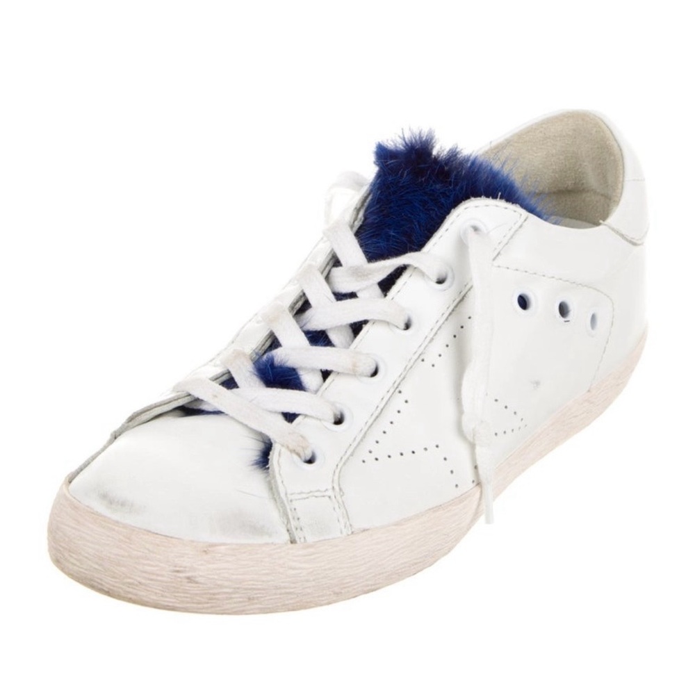 Golden Goose Leather Distressed Accents Sneakers